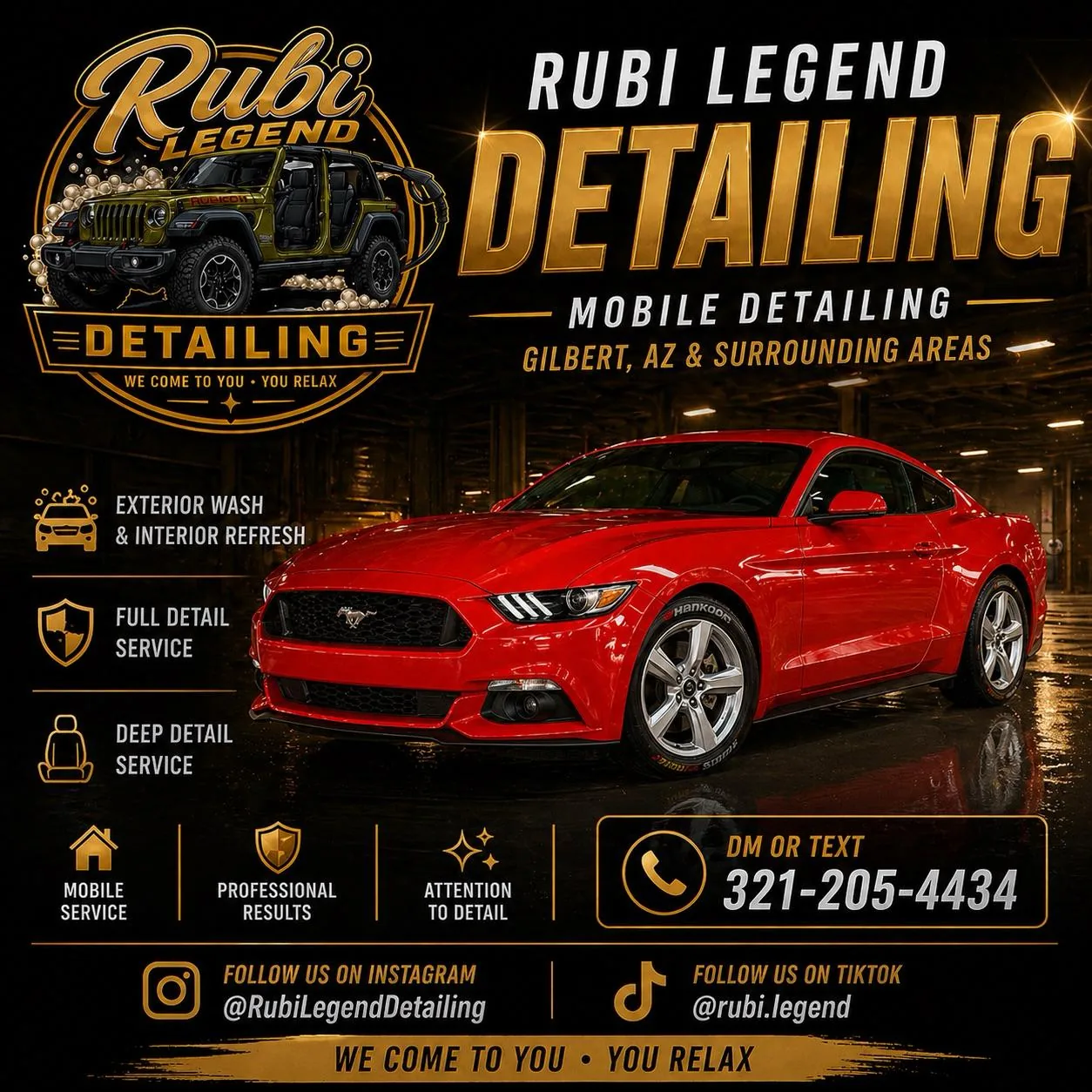 Red Mustang specialty detailing feature